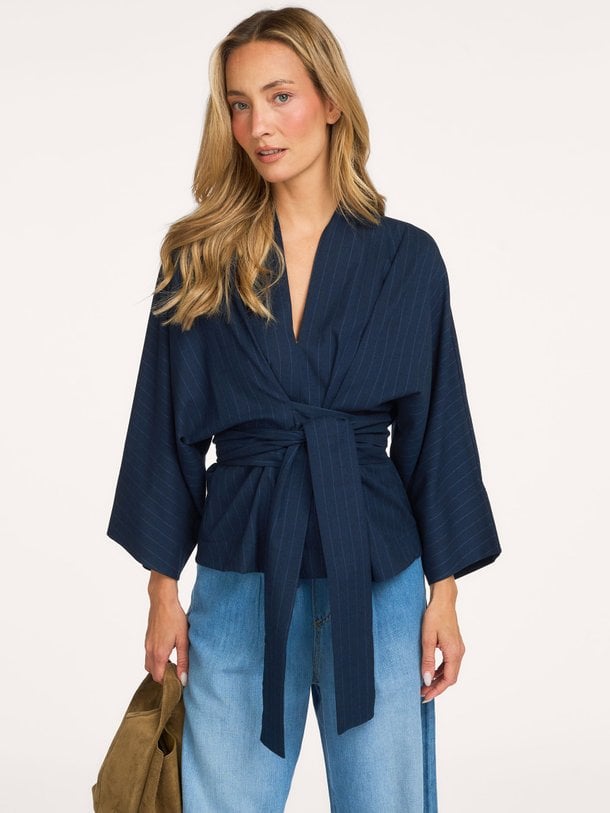 Alaya Top Pin Striped Alaya, geweven top