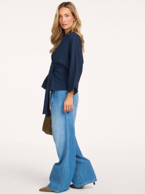 Alaya Top Pin Striped Alaya, geweven top