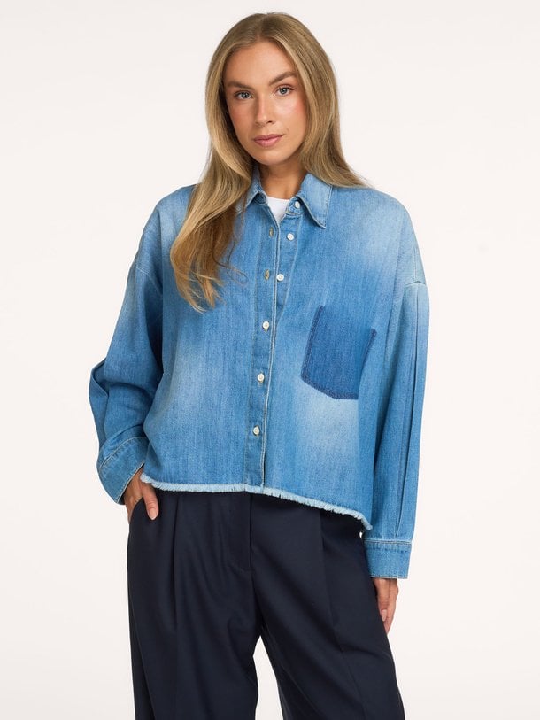 Cooper Denim Washed Blouse Cooper, denim blouse