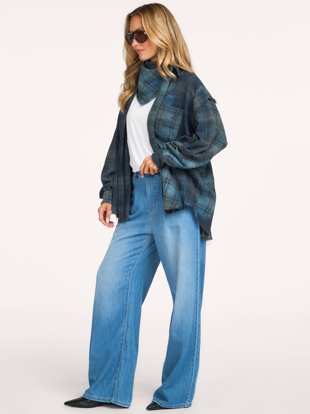 Harvey Shirt Checked Harvey, katoenmix geruite blouse