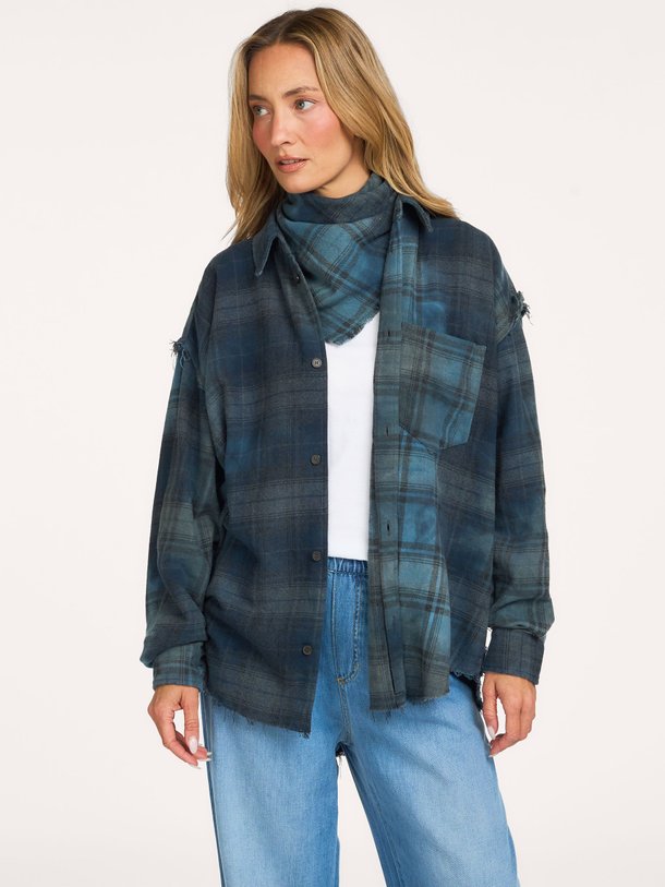 Harvey Shirt Checked Harvey, katoenmix geruite blouse