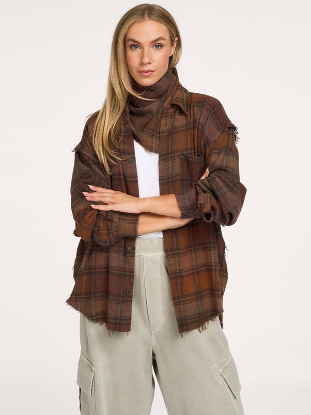 Harvey Shirt Checked Harvey, katoenmix geruite blouse