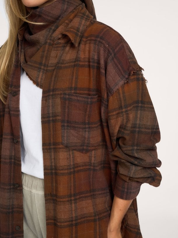 Harvey Shirt Checked Harvey, katoenmix geruite blouse