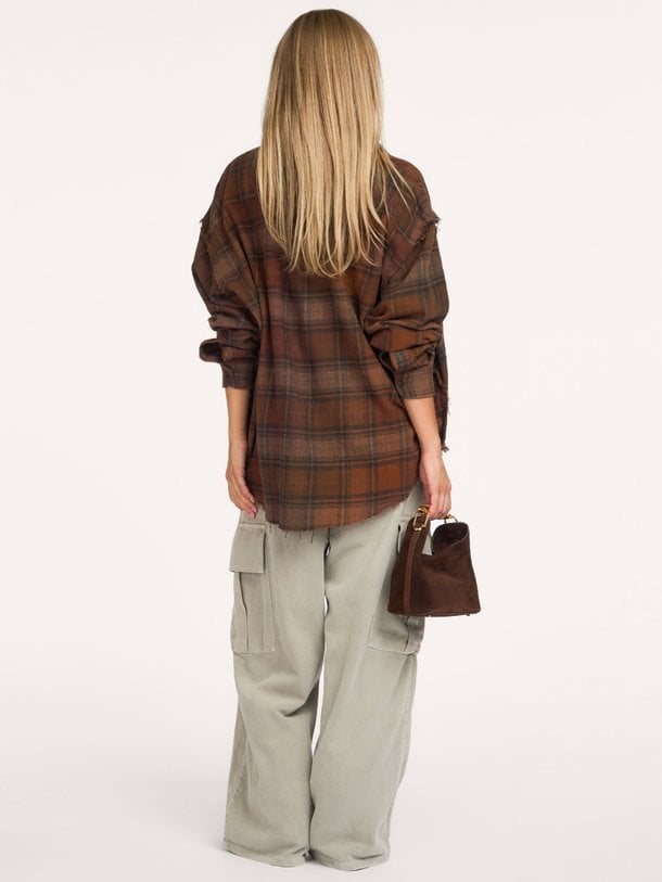 Harvey Shirt Checked Harvey, katoenmix geruite blouse