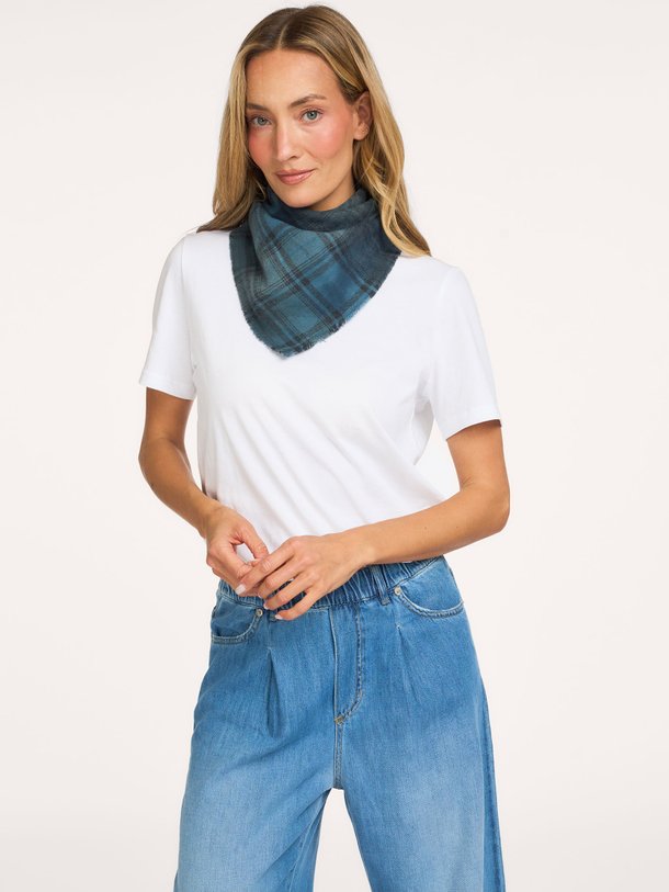 Sammy Scarf Checked Sammy, katoenmix geruite sjaal