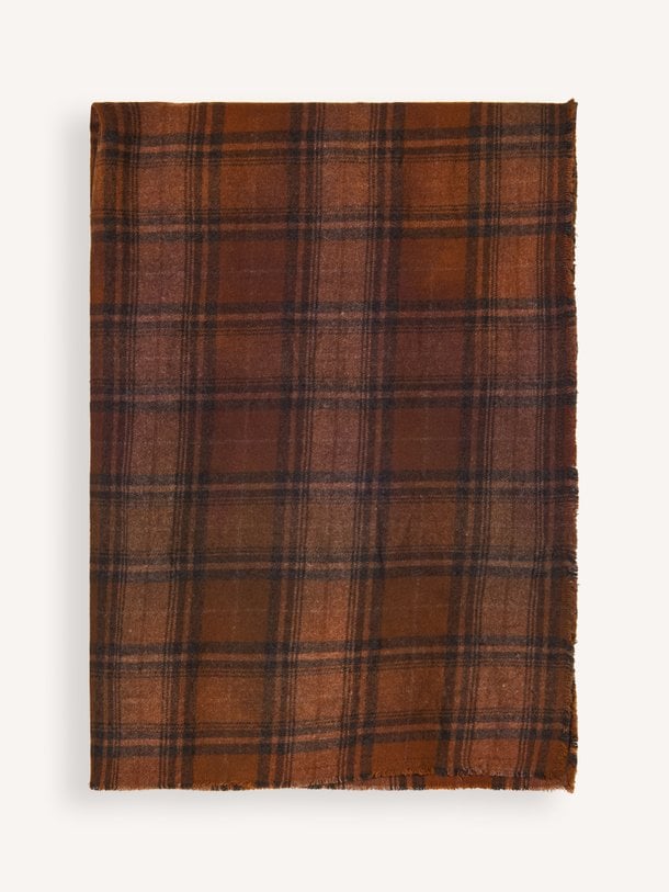 Sammy Scarf Checked Sammy, katoenmix geruite sjaal