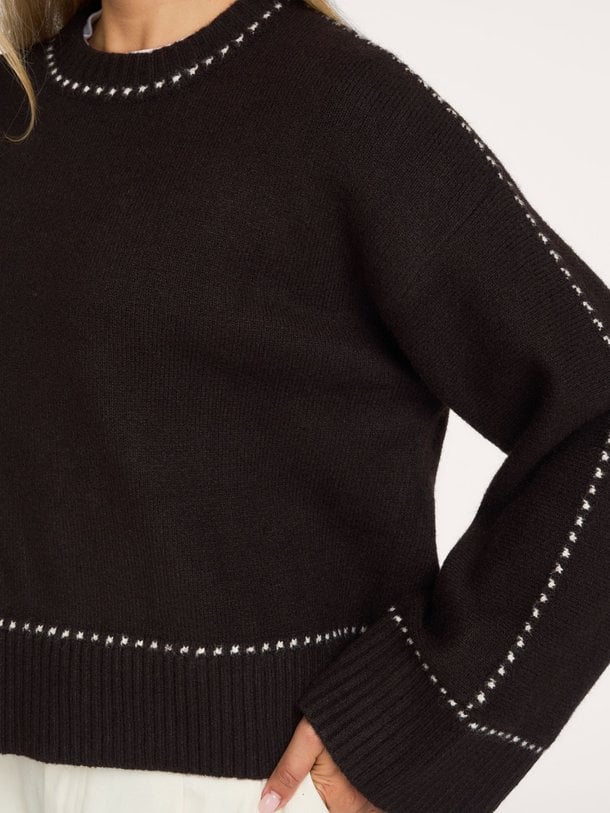 Roeme Knit Stitch Blouse Roeme, wolmix trui