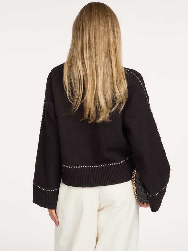Roeme Knit Stitch Blouse Roeme, wolmix trui