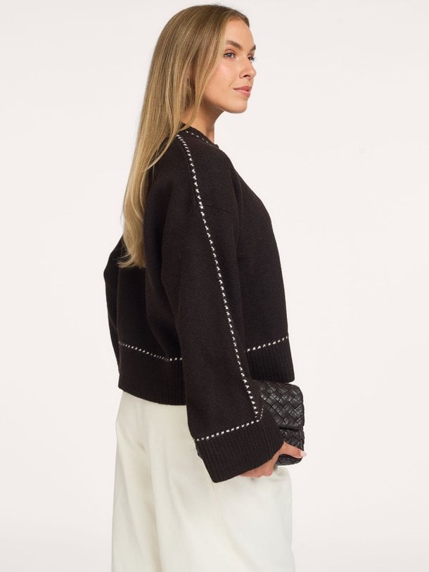 Roeme Knit Stitch Blouse Roeme, wolmix trui