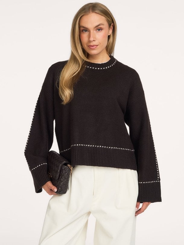 Roeme Knit Stitch Blouse Roeme, wolmix trui