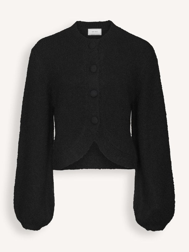 Gio Fluffy Knit Cardigan Gio, wolmix vest