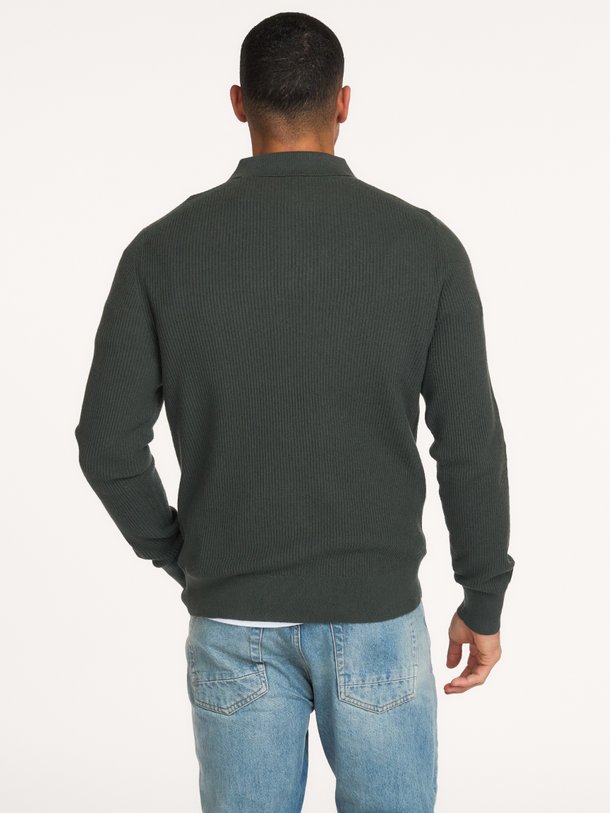 Afedro, wol/katoenmix polo trui