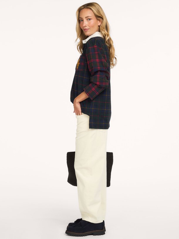 KNIT-RUGBY-PULLOVER Katoenen polo longsleeve
