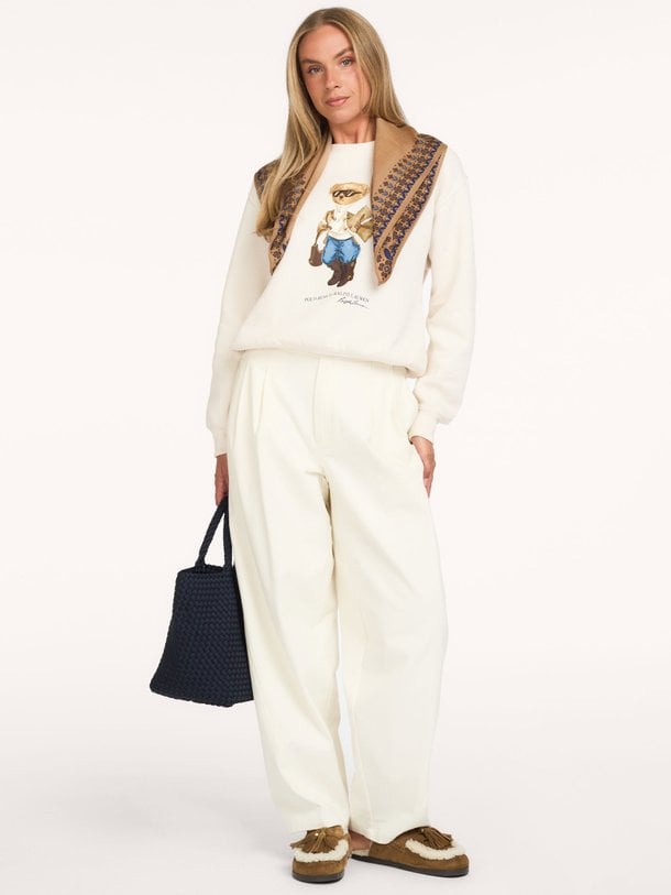 KNIT-SWEATSHIRT Katoenmix sweater met print