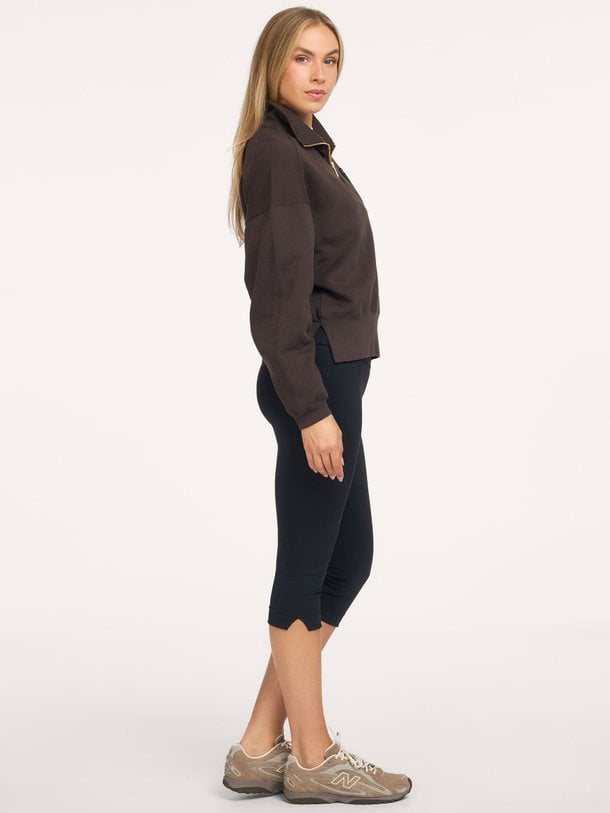 Capri Slit Leggings High Waist Jersey capri legging