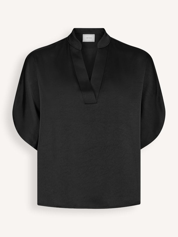 Anelle Heavy Sateen Blouse Anelle, geweven satijnen top
