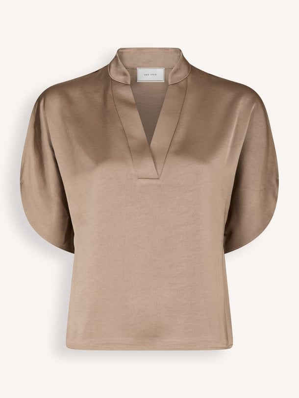 Anelle Heavy Sateen Blouse Anelle, geweven satijnen top
