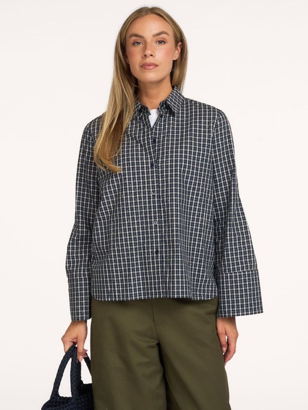 Drew Check Bedaz Shirt Drew, katoenen blouse