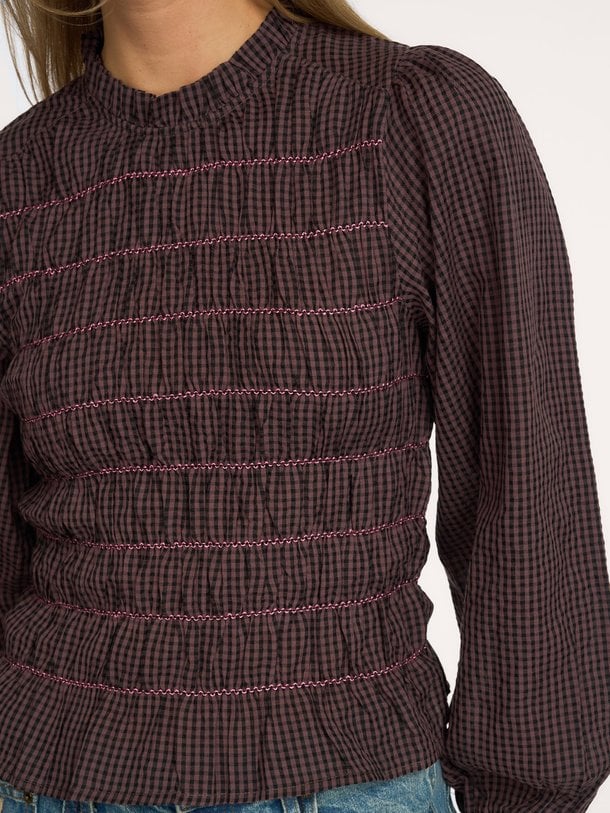 Oliana Check Blouse Oliana, katoenen geruite top