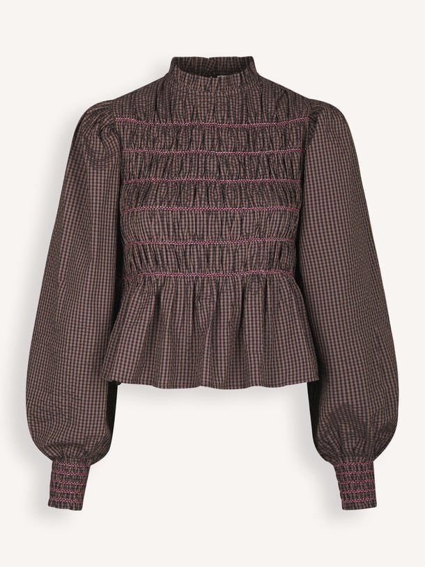 Oliana Check Blouse Oliana, katoenen geruite top