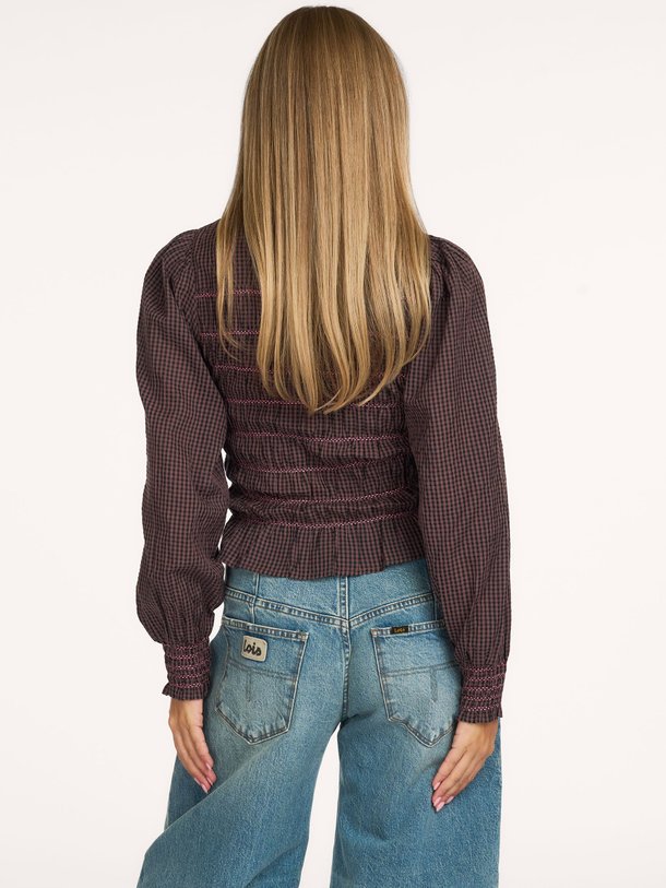 Oliana Check Blouse Oliana, katoenen geruite top