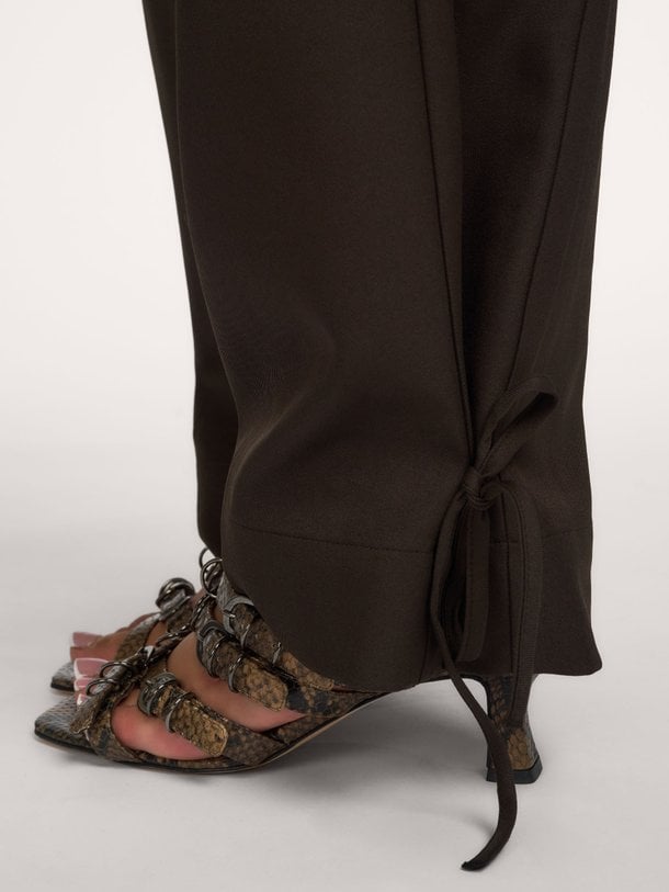 Isotta Structure Tie Pants Isotta, geweven broek