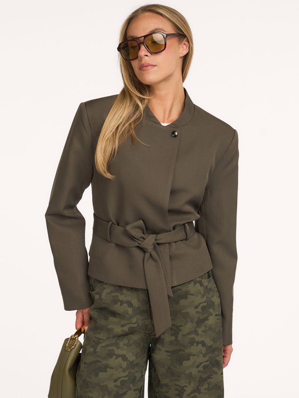 Kailyn Structure Blazer Kailyn, katoenmix overslag blazer