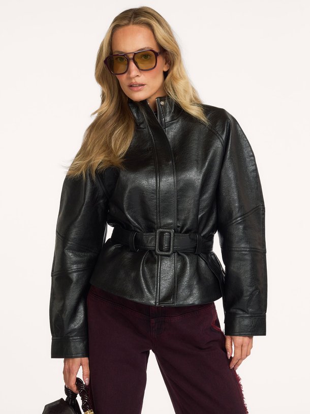 Jaclyn, leatherlook jack