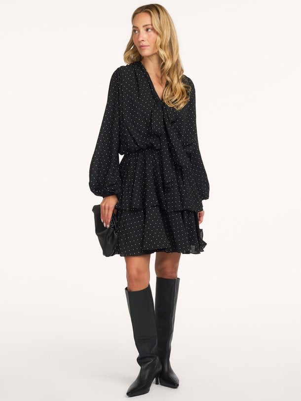Nielle Dot Dress Nielle, geweven jurk