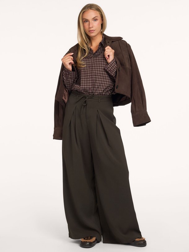 Anella Check Shirt Anella, viscosemix geruite blouse