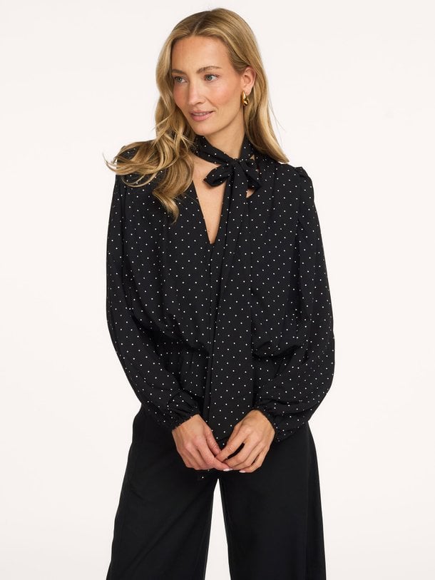 Ettalie Dot Blouse Ettalie, geweven top