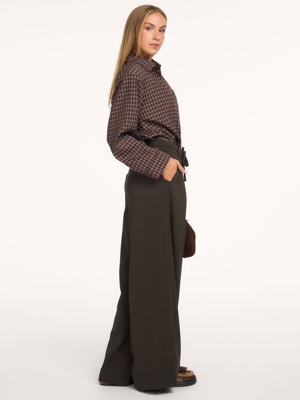 Eddina Woven Pants Eddina, geweven wide leg pantalon