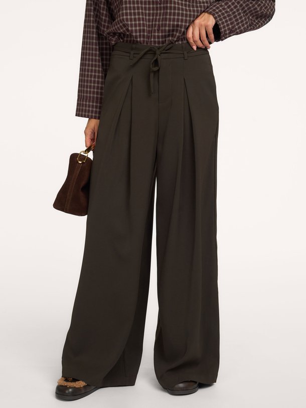 Eddina Woven Pants Eddina, geweven wide leg pantalon