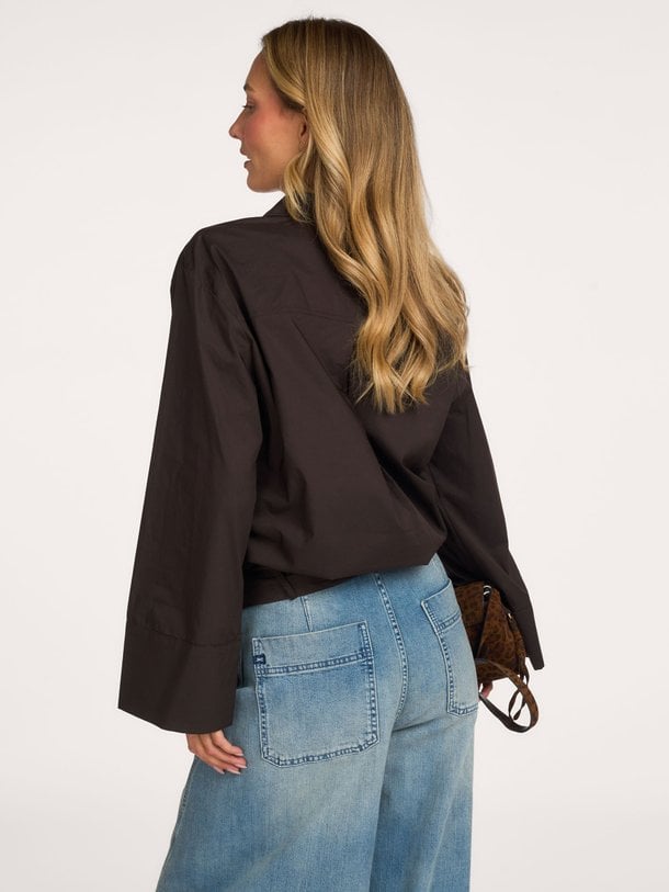 Katoenen wrap blouse