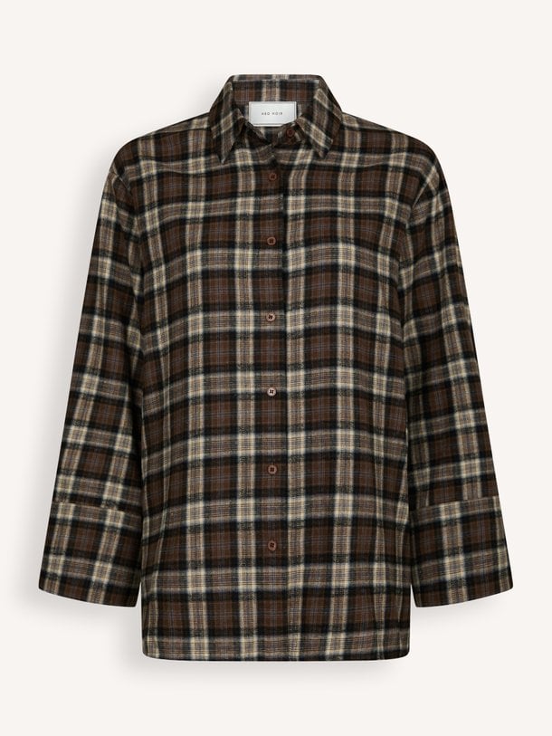 Dita Flannel Check Shirt Dita, viscosemix geruite blouse