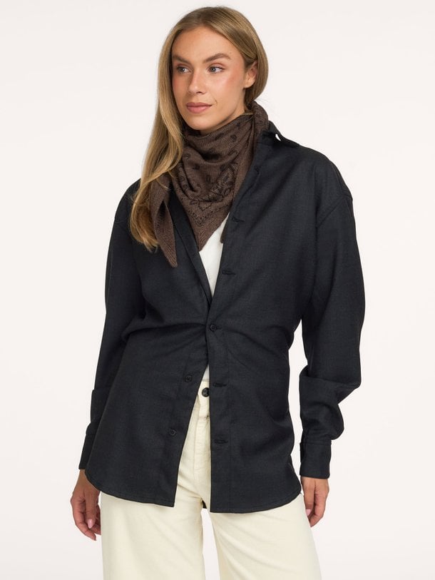 Lolana Paisley Knit Scarf Lolana, wolmix sjaal