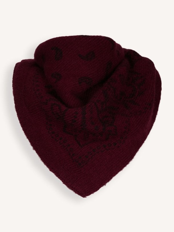 Adelina Paisley Knit Scarf Adelina, wolmix sjaal