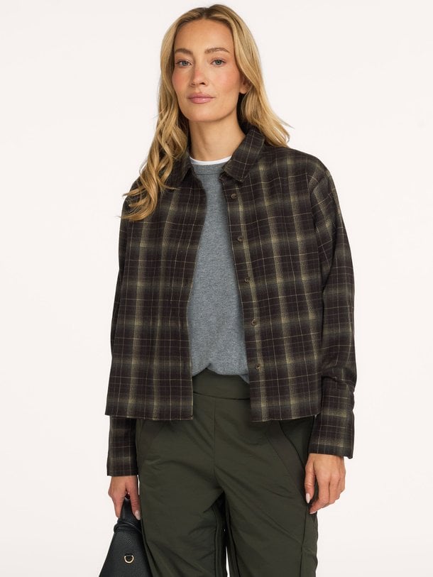 Dalma Flannel Check Shirt Dalma, viscosemix geruite blouse