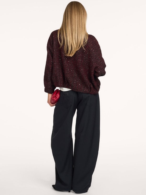 Mela tweed bomber Mela, katoenmix tweed bomberjack