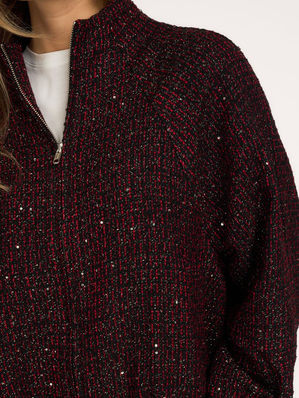 Mela tweed bomber Mela, katoenmix tweed bomberjack