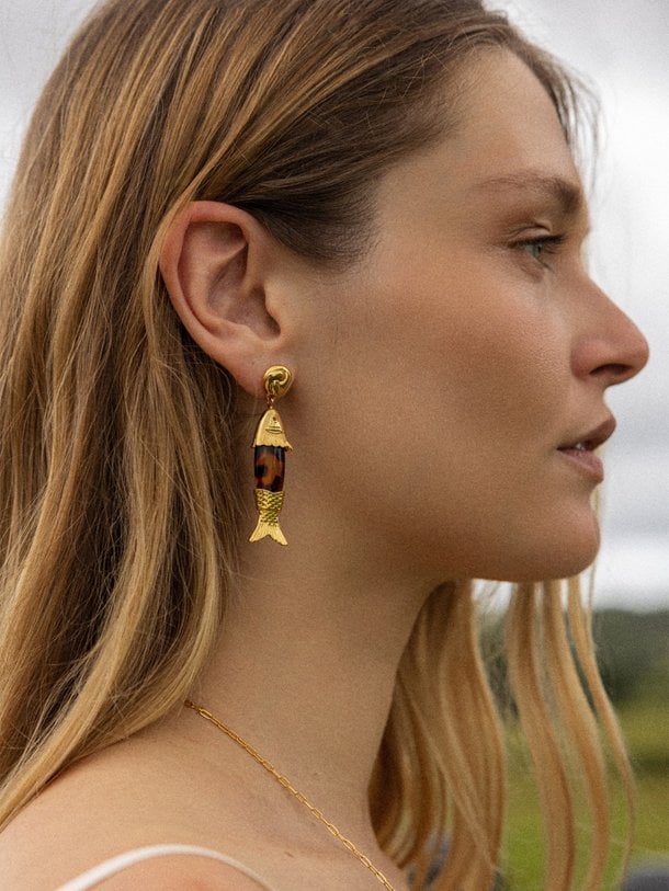 Big Catch Earrings Big catch, vergulde oorbellen