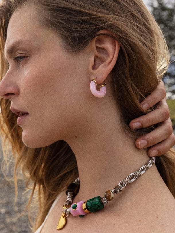 Big Swell Hoops Big swell, vergulde oorbellen