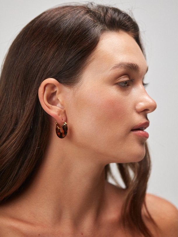 Big Swell Hoops Big swell, vergulde oorbellen