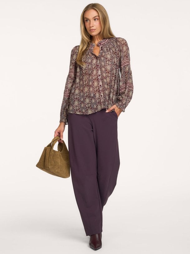 Marlis, bonded travel jersey barrel fit broek