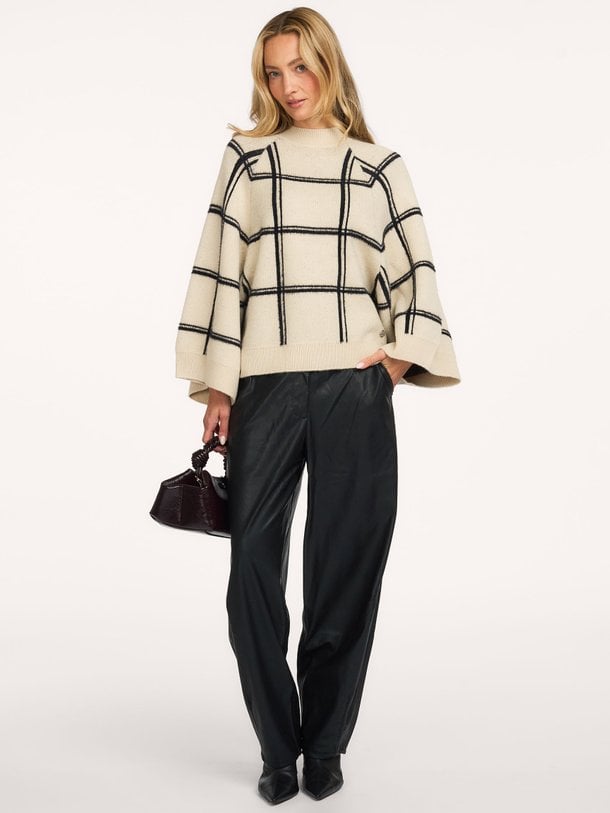 Cecile check pullover Cecile, gebreide trui