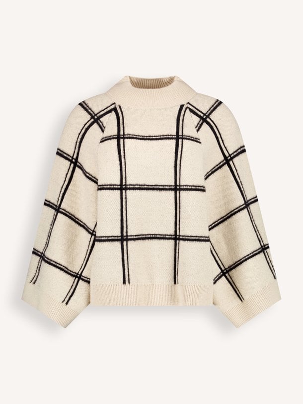 Cecile check pullover Cecile, gebreide trui