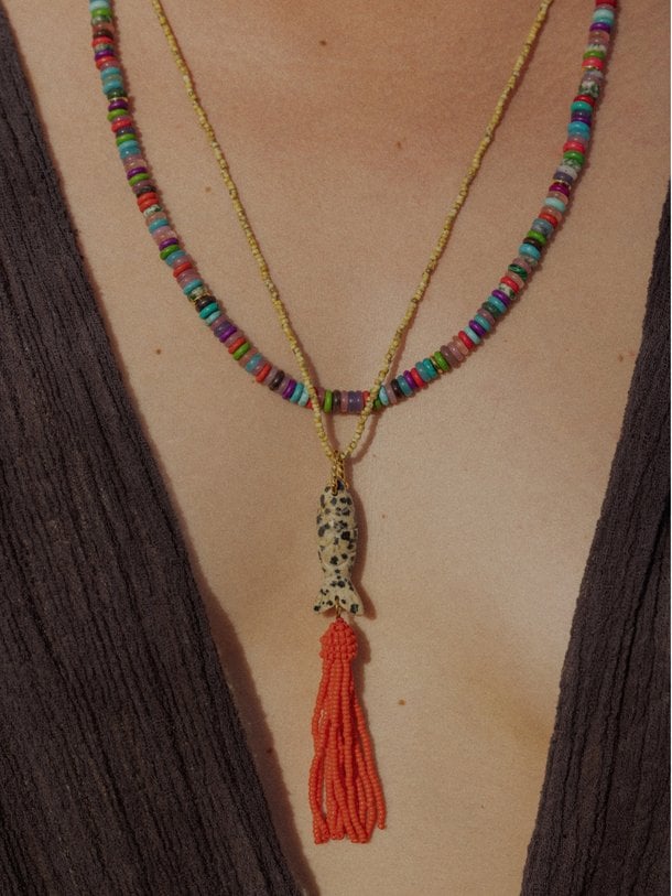 Tassel Fishy Necklace Tassel fishy, kralen ketting