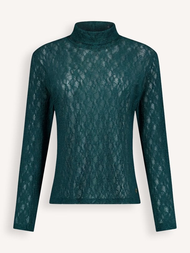 Reagan lace col top Reagan, geweven kanten top