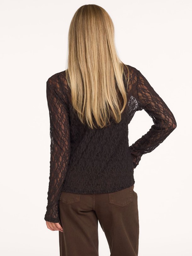 Reagan lace col top Reagan, elastische kanten top