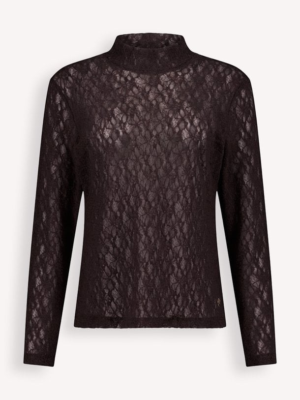 Reagan lace col top Reagan, elastische kanten top